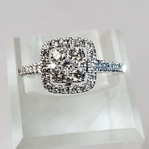 Beautiful design 14K white gold diamond ring - Picture 6 of 9